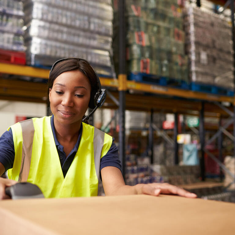 woman working